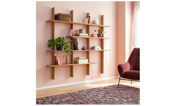 Стеллаж ZOLO 4 из массива дуба